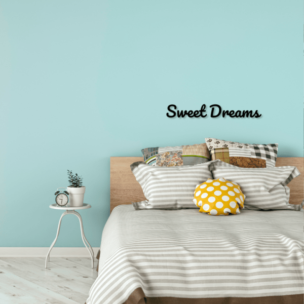 Tranquil 'Sweet Dreams' Wooden Wall Sign - Elegant Home Decor