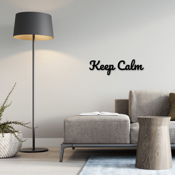 Premium 'Keep Calm' Wooden Wall Sign - Serene Home Decor