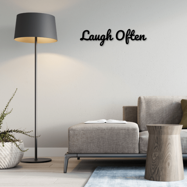 Joyful 'Laugh Often' Wooden Wall Sign - Inspirational Home Decor